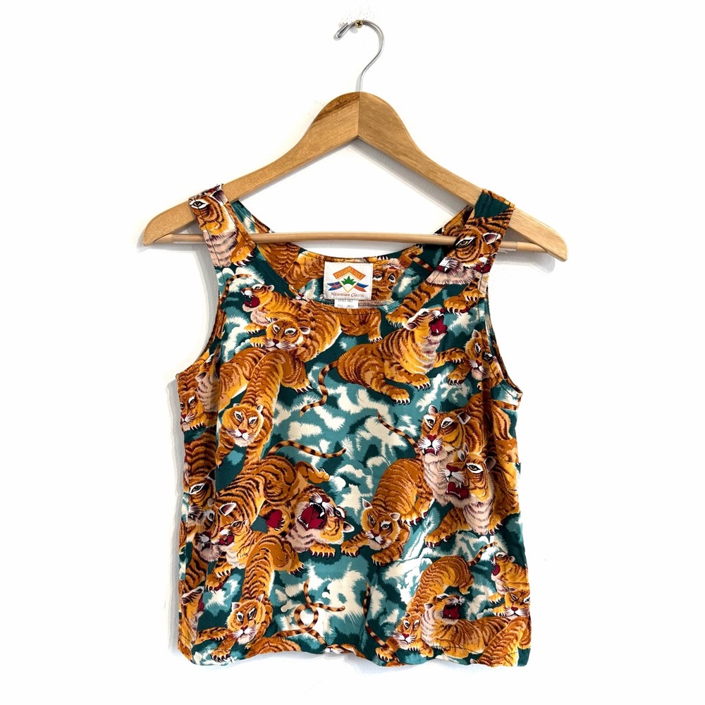 Vintage Pineapple Juice Hawaiian Classic tank top tiger Animal print